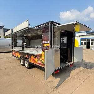 2025 Deep Fryer Coffee <b>Cart</b> Concession Street Mobile Vending <b>Kitchen</b> Retro Trailer Food Truck Europe - Product Image 6