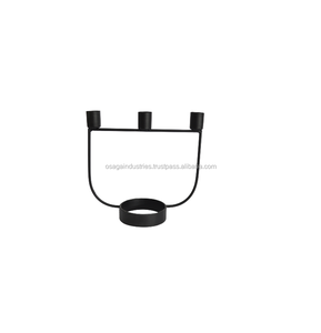 การออกแบบล่าสุดตารางด้านบนเทียนเสาออกแบบที่เรียบง่ายลวดเชิงเทียนที่มีคุณภาพสูงใช้ในงานแต่งงาน - Product Image 2