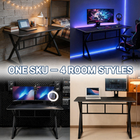 Nouveau Style bois ordinateur portable Escritorio Gamer ordinateur bureau bureau Portable ordinateur portable bureau K forme jambe jeu Bureau Gamer Table