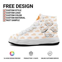 Chaussures en toile à tige haute personnalisées avec logo d'usine, OEM/ODM, confortables, respirantes, tendance, à lacets, baskets décontractées pour hommes