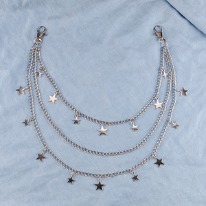 สร้อยคาดเอวหลายชั้นยี่ห้อ Yueli Star ทำจากโลหะผสมสังกะสี เหมาะสำหรับใส่ทุกวัน สไตล์ฮิปฮอป - Product Image 3