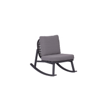 Ensemble de meubles de jardin et d'hôtel au design moderne, 2 canapés bistro en aluminium avec coussins et 2 fauteuils à bascule