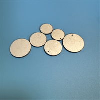Kustomisasi Transduser Keramik Piezo 10*1mm Sensor Cakram Piezoelektrik Ultrasonik Bahan PZT 4-10mm 1-3mhz Flowmeter Pemotong