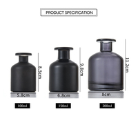Bouteille en verre pour bâtonnets d'aromathérapie 100ml 150ml 200ml – Bouteille diffuseur de parfum en verre noir vide de luxe personnalisable