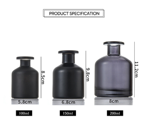 Thủy tinh Hương liệu hương thơm Gậy chai 100ml 150ml <span class=keywords><strong>200ml</strong></span> tùy chỉnh sang trọng màu đen thủy tinh rỗng hương thơm sậy khuếch tán chai - Product Image 6