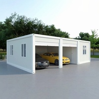 Edificio Modular Prefabricado Tipo Contenedor para Garaje, Taller, Oficina, Hotel, Casa Plegable de 40 Pies, Puerta Enrollable Moderna Tipo X, Impermeable