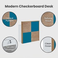 Bureau d'accueil moderne en bois durable et écologique pour usage commercial, bureaux, hôtels et centres commerciaux - Bureau d'accueil multifonctionnel