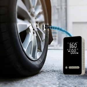 Gonfleur de pneus portable <span class=keywords><strong>MAX</strong></span> 150 PSI, compresseur d'<span class=keywords><strong>air</strong></span> sans fil avec lumière LED, batterie rechargeable, ABS, pneus de voiture - Product Image 3