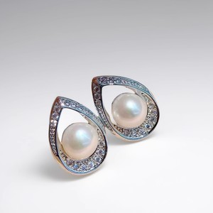 DIY Pearl Accessories S925 <b>Silver</b> <b>Stud</b> Earrings with 8-9mm Round Beads Empty Earnail Tray Fashion <b>Silver</b> Jewelry - Product Image 4