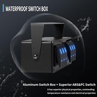 Boîtier de panneau de commutation à 6 interrupteurs pour camion, chargeur USB QC30, voiture, camping-car, bateau, 12V 24V, panneau de commutation en aluminium étanche avec voltmètre