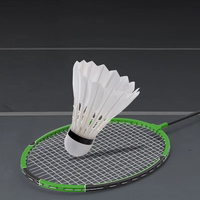 SUNEYE SL20 Balles de badminton durables et incassables en plumes de canard de classe supérieure, 2 couches, lot de 12, vitesse 75, entraînement intérieur/extérieur pour débutants