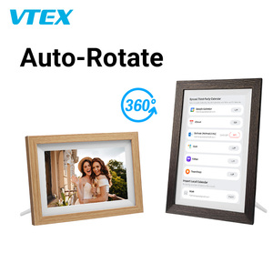 Calendrier familial numérique 15,6 pouces, cadre <span class=keywords><strong>photo</strong></span> en bois, <span class=keywords><strong>application</strong></span> Fotocube, synchronisation cloud WiFi, album, calendrier numérique intelligent, calendrier électronique <span class=keywords><strong>Android</strong></span> - Product Image 4