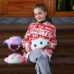 Little Girls Perfect <b>Gift</b> Winter Soft Fluffy Handbag Cartoon Mini Cute Plush Crossbody Bag - Product Image 6