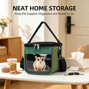 Sac de transport portable et respirant pour animaux de compagnie avec fenêtre transparente, idéal pour les sugar gliders, hamsters, écureuils, hérissons, cochons <span class=keywords><strong>d</strong></span>'<span class=keywords><strong>Inde</strong></span> - Product Image 2