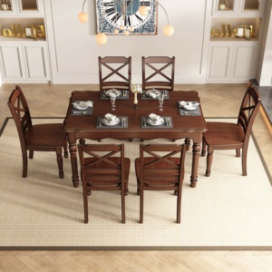 <span class=keywords><strong>Table</strong></span> à manger en bois massif <span class=keywords><strong>de</strong></span> style américain, directement <span class=keywords><strong>de</strong></span> l'usine, en acajou, ensemble <span class=keywords><strong>de</strong></span> <span class=keywords><strong>table</strong></span> à manger en bois pour la maison, la villa, l'appartement, la salle à manger - Product Image 4
