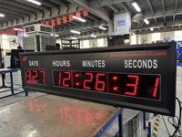 Horloge LED Jhering de 4 pouces avec minuterie numérique, télécommande, affichage du jour, heure, minute, seconde et compte à rebours