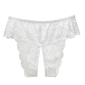 Vente directe d'usine de lingerie sexy, culottes en dentelle pour femmes, entrejambe ouvert, pas besoin de les enlever, string sexy. - Product Image 5