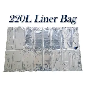 220l tomato paste packaging bag with tap liquid aseptic bag 220 liters aseptic sterile bag for tomato paste