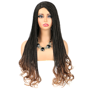 Extensión sintético de cabello trenzado de tres hebras rizadas francesas, fibra de alta temperatura, mecanismo de cola suelta, peluca alta para comercio exterior - Product Image 6
