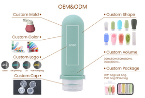 Custom Logo TSA Approved Silicone <b>Travel</b> <b>Bottle</b> Set Leakproof Refillable Toiletry <b>Bottles</b> BPA Free OEM ODM - Product Image 2