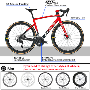 <span class=keywords><strong>Vélo</strong></span> <span class=keywords><strong>de</strong></span> <span class=keywords><strong>route</strong></span> en fibre <span class=keywords><strong>de</strong></span> carbone BXT SL-115, ultra-léger, endurance, passage des câbles interne, <span class=keywords><strong>vélo</strong></span> sportif, 105 R7120 2x12 vitesses, roue en carbone - Product Image 3