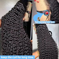 Perruque frontale en dentelle HD 13x4 13x6, cheveux humains brésiliens, ondulations lâches profondes, bouclées, de 18 à 42 pouces, pour femmes