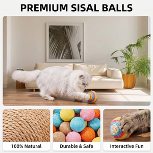 Jouet interactif pour chat et chien en sisal extra-large – Bâtonnette couineuse résistante aux morsures pour l'amusement félin – Vente en gros usine - Product Image 2