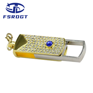 ミニクリスタル回転ジュエリーUSBフラッシュドライブ新デザイン4GB 8GB Pendrive金属ダイヤモンドペンスティックUSB 2.0女の子用ギフトUSBメモリ - Product Image 4