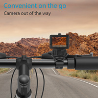 Langlebiges kunden spezifisches Design Zwei Riemen Fahrrad Taschenlampe Go Pro Kamera halterung für Outdoor-Sportarten