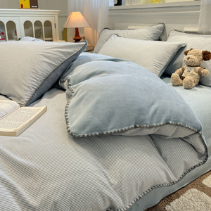 Student Winter Class a Flannel Bedding Set (Four-Piece) 100% Cotton B-Grade <strong>Flannelette</strong> Cover with <strong>Flannelette</strong> Insulation - Product Image 6