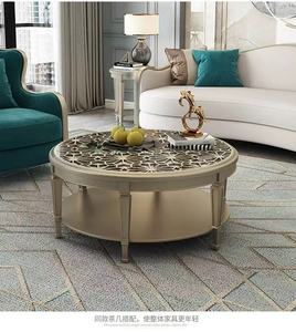 American Style Luxury Tempered Glass Coffee Table Movable Wooden TV <b>Cabinet</b> for <b>Small</b> Apartment Living Room Furniture Modern - Product Image 6