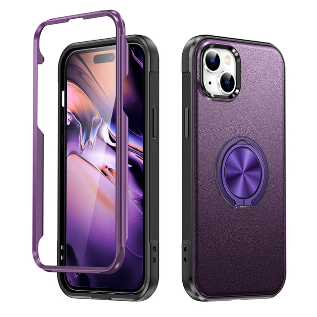 360 Shockproof Hybrid Phone Case for iPhone 16 15 14 13 Luxury TPU PC Wireless Charge Mobile Phone case for iPhone 15