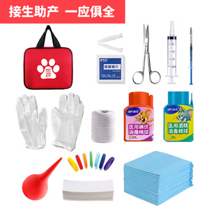 Kit de Parto para Mascotas, Rectangular Rojo, Duradero, Botiquín de Primeros Auxilios para Gatos, Bolsa de Almacenamiento para Suministros de Parto - Product Image 3