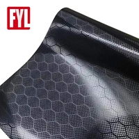 Film vinyle carbone nid d'abeille en fibre de carbone, film vinyle PET, film vinyle pour voiture, rouleau de film