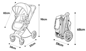 2020 nouvelle collection 3 en 1 bébé poussette de luxe pliable bébé <span class=keywords><strong>landau</strong></span> bébé poussettes landaus - Product Image 5