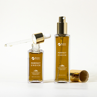 Luxe 30ml 50ml 100ml 120ml carré sérum fond de teint lotion pompe vaporisateur bouteille cosmétique cheveux huile compte-gouttes couvercle en aluminium