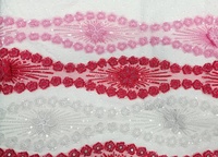 Affninfty ruban personnalisé bordure en dentelle prix de gros broderie 3D blanc bonne dernière dentelle perlée Tirm pour les femmes