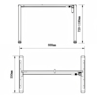 Bureau de travail réglable en hauteur, moderne, simple, ergonomique, électrique, pour ordinateur, avec possibilité de personnalisation