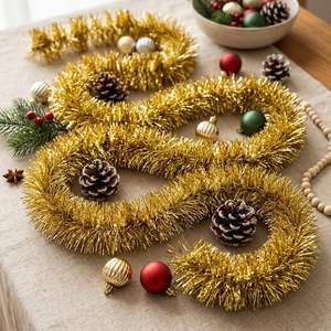 Guirlande de Noël en plastique multicolore irrégulière de 1,8 m pour la décoration de fête de Noël - Product Image 3