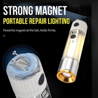 Linterna LED de Camping de Nuevo Estilo, Luz Blanca Láser, Aleación de Aluminio, 10W, Batería Recargable USB, Luz Ambiental para Exteriores