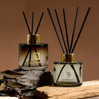 Bouteille en verre personnalisée 50ml 100ml 150ml 200ml, diffuseur de parfum d'ambiance pour la maison, huile parfumée, cylindre, ensembles de luxe, diffuseur à roseaux