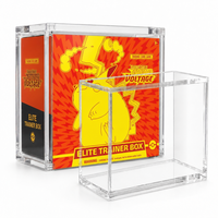 Boîte de présentation en acrylique personnalisée ETB avec couvercle magnétique, protection UV, boîte de rangement transparente