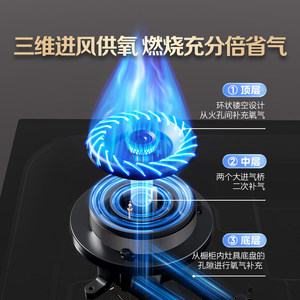 Q325 Household Gas <b>Stove</b> With Natural & Liquefied Double Burner Tempered Glass Surface 72-Month Warranty Trade-in Q310 Household - Product Image 2