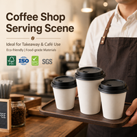 Gobelet à café jetable à paroi simple, résistant à la chaleur, de haute qualité, avec logo personnalisé imprimé, identité de marque OEM, professionnel