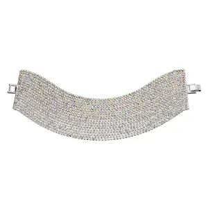 Boho Handmade Crystal Link Chain Wrap Bracelets Luxury Shiny Rhinestones Adjustable Bangle Bridal Wrist Accessories Bracelets