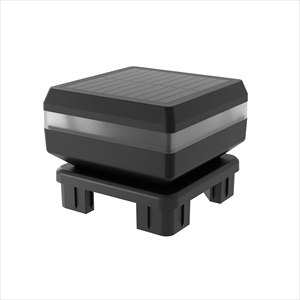 Lumières de jardin solaires IP65 5x5 poteau de clôture et pilier de porte colonnes d'éclairage LED décoratives avec lumière blanche chaude capuchon solaire étanche - Product Image 3