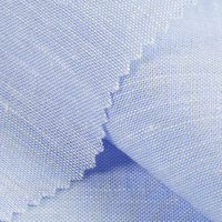 Tissu tissé teint en fil de haute qualité, écologique, 55% lin 45% coton, popeline 30S, pour vêtements formels et chemises décontractées pour hommes, femmes et enfants