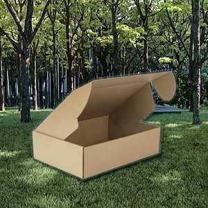 23,5 cm * 19,3 cm * 7cm Envase cosmético biodegradable Carpetas de papel Kraft Laminación mate Lámina dorada Champú Cuidado DE LA PIEL Cajas de regalo - Product Image 3