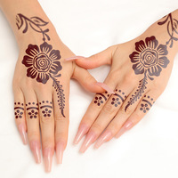 2025 pochoir de tatouage temporaire au henné pour dessin de fleurs faisant du pochoir de tatouage au henné pochoirs au henné à la main autocollant non toxique