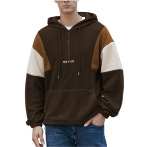 <b>Men's</b> Heavy Hoodie Sherpa Fleece Lined <b>Pullover</b> Thick Winter Hooded Sweatshirt <b>Men's</b> Colorblock Sweatshirt Hooded Sweatshirt - Product Image 5